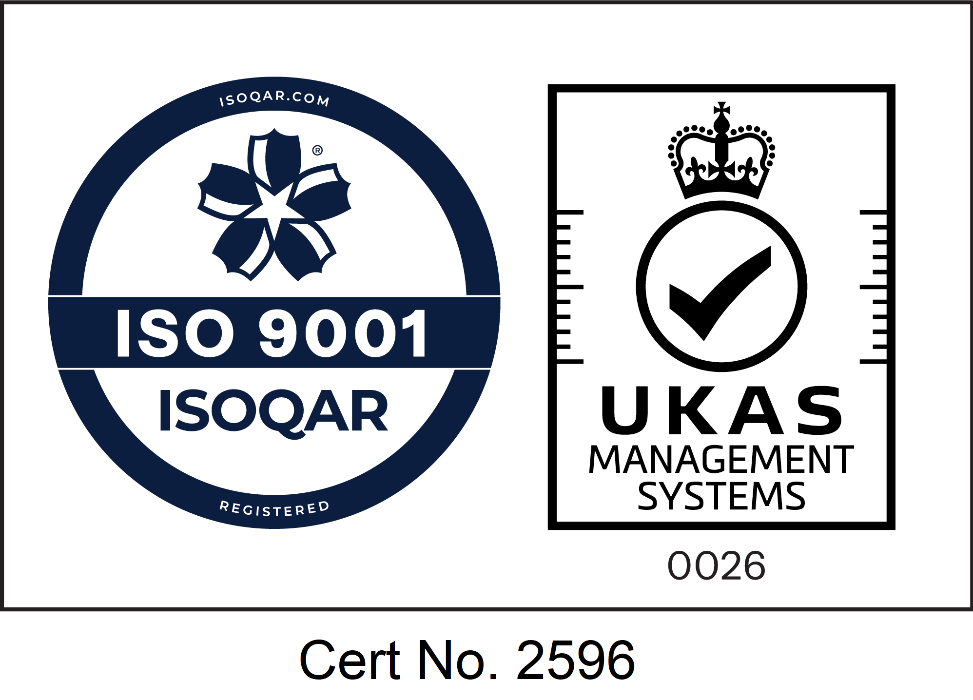 ISOQAR UKAS ISO 9001 joint logo